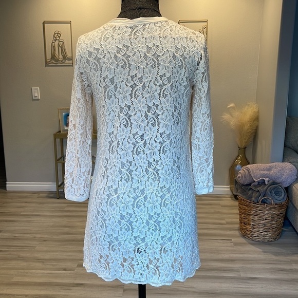 Wilfred White Long Sleeve Lace Mini Dress Size XSmall - Picture 8 of 8